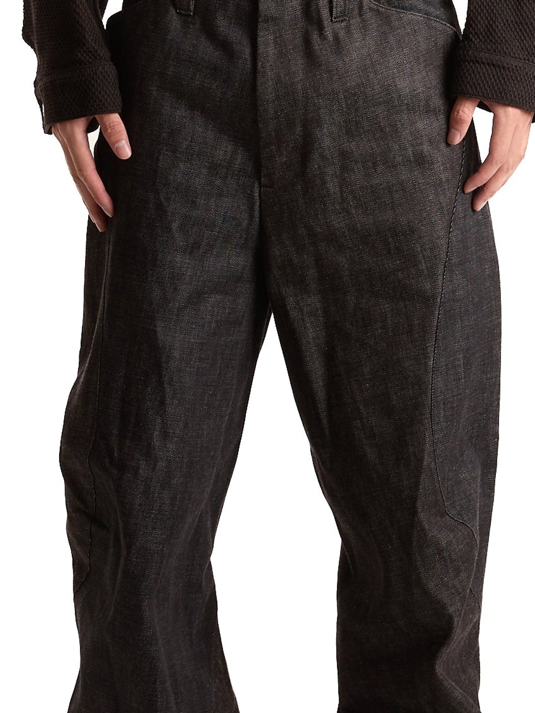 Kozaburo Dexter Flared Raw Denim (Grey) — photo 3