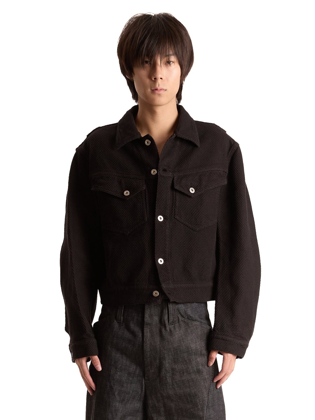 Kozaburo Honeycomb Sashiko Trucker Jacket