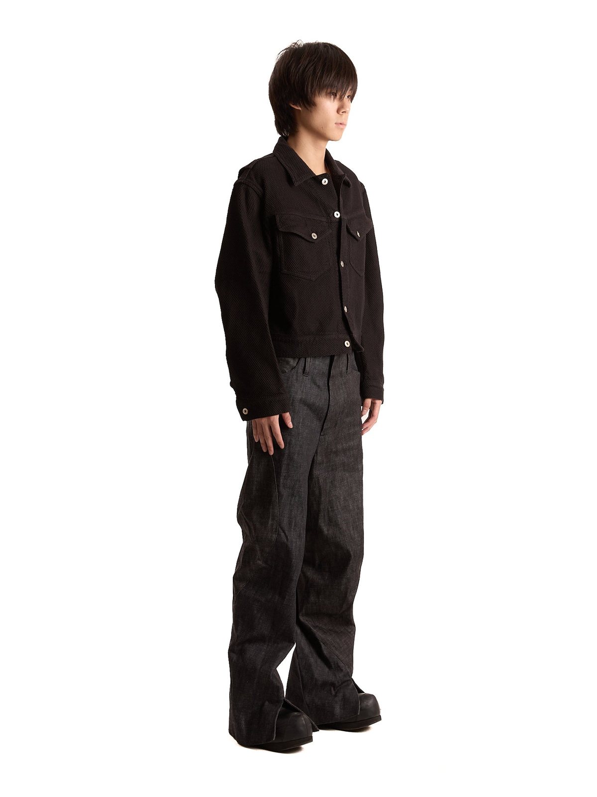 Kozaburo Honeycomb Sashiko Trucker Jacket — photo 2