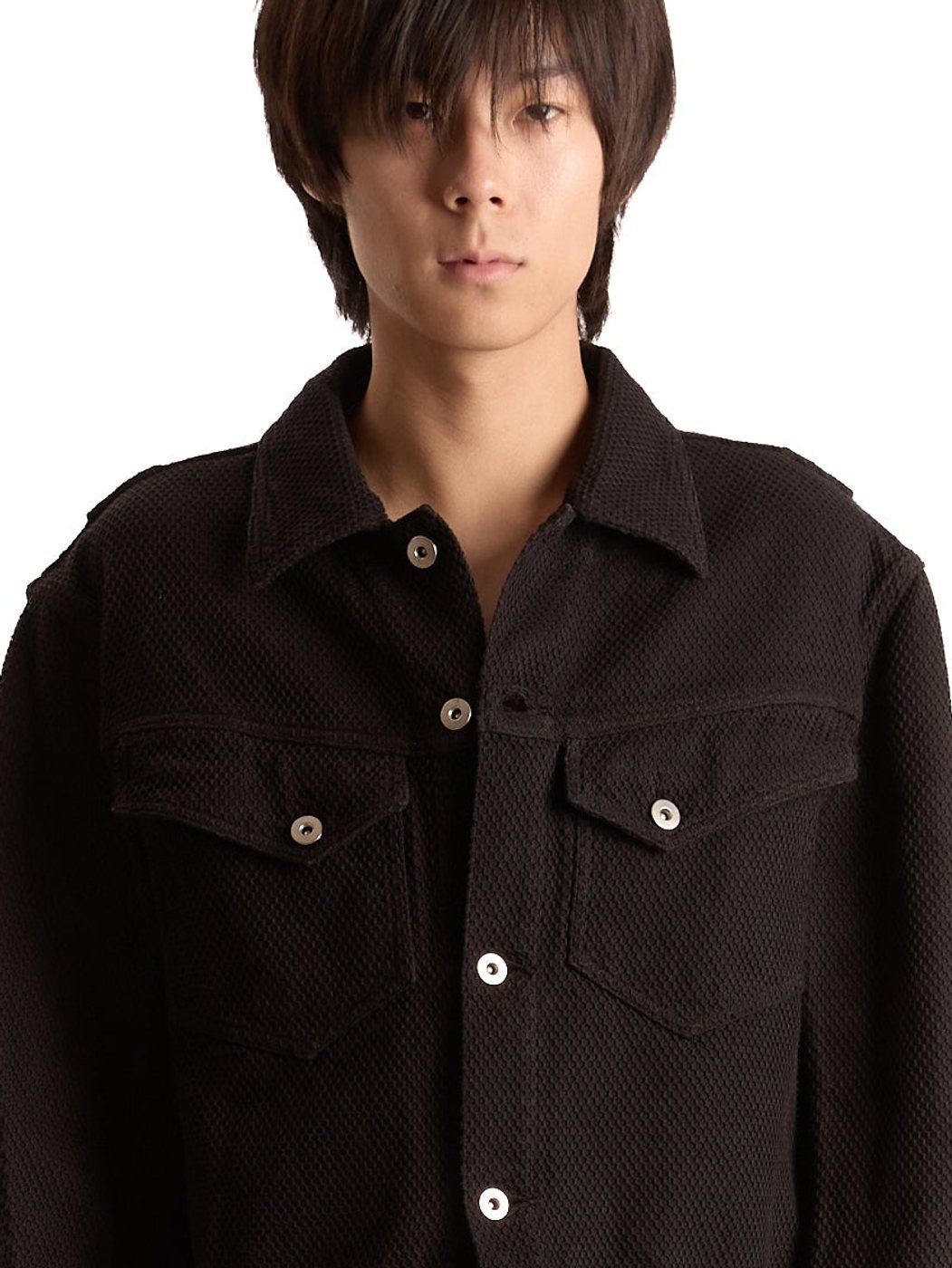 Kozaburo Honeycomb Sashiko Trucker Jacket — photo 3