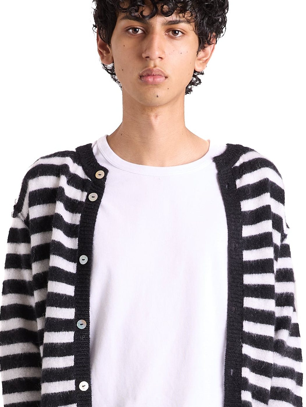 SF1OG Striped Mohair Cardigan — photo 3