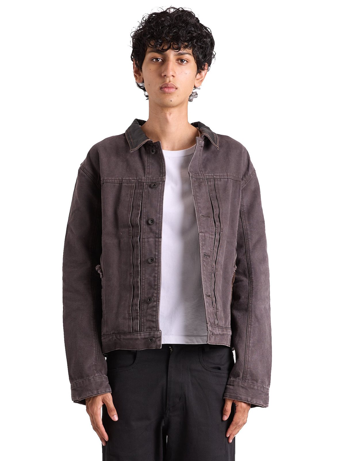 XLIM EP.8 05 Leather Collar Jacket (Brown)