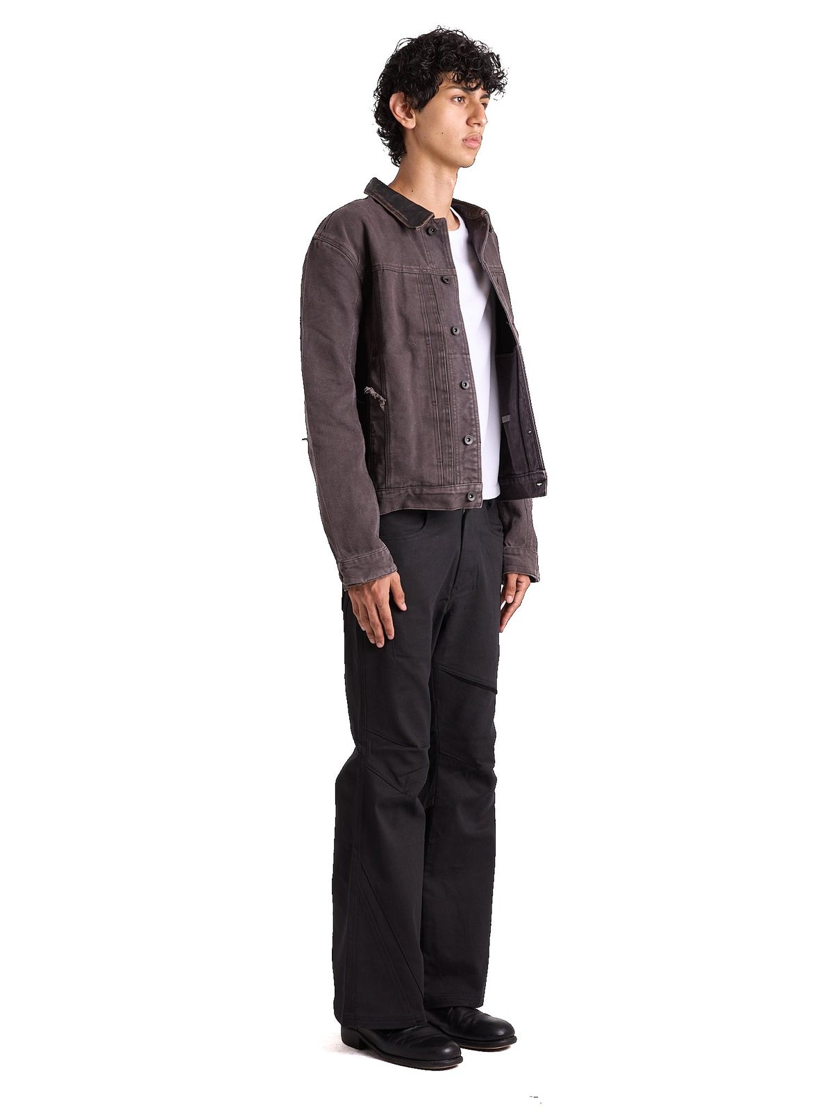 XLIM EP.8 05 Leather Collar Jacket (Brown) — photo 2