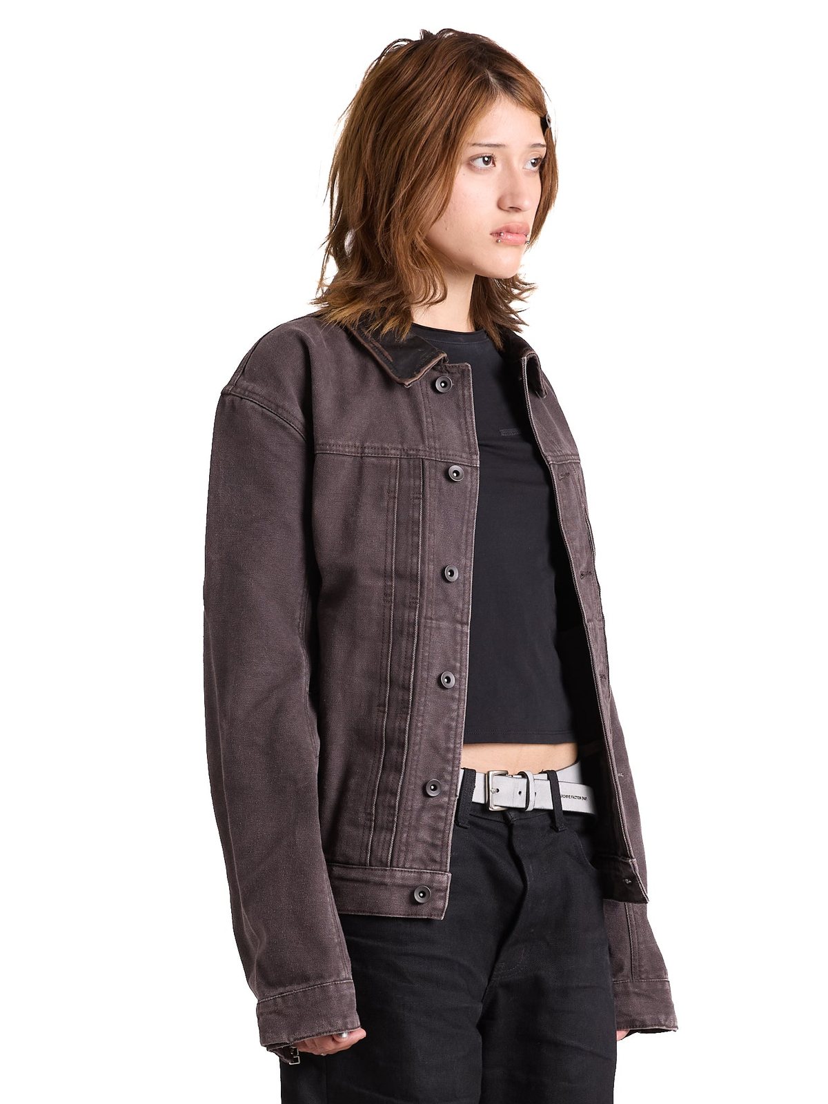 XLIM EP.8 05 Leather Collar Jacket (Brown) — photo 4