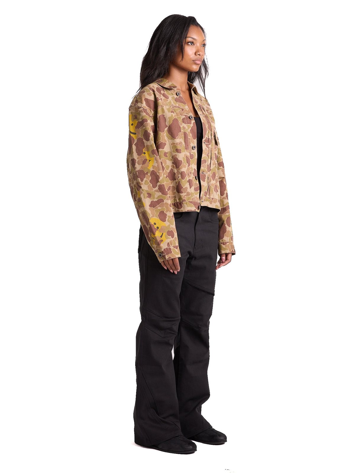 Kapital Camo Smiley Trucker Jacket — photo 2