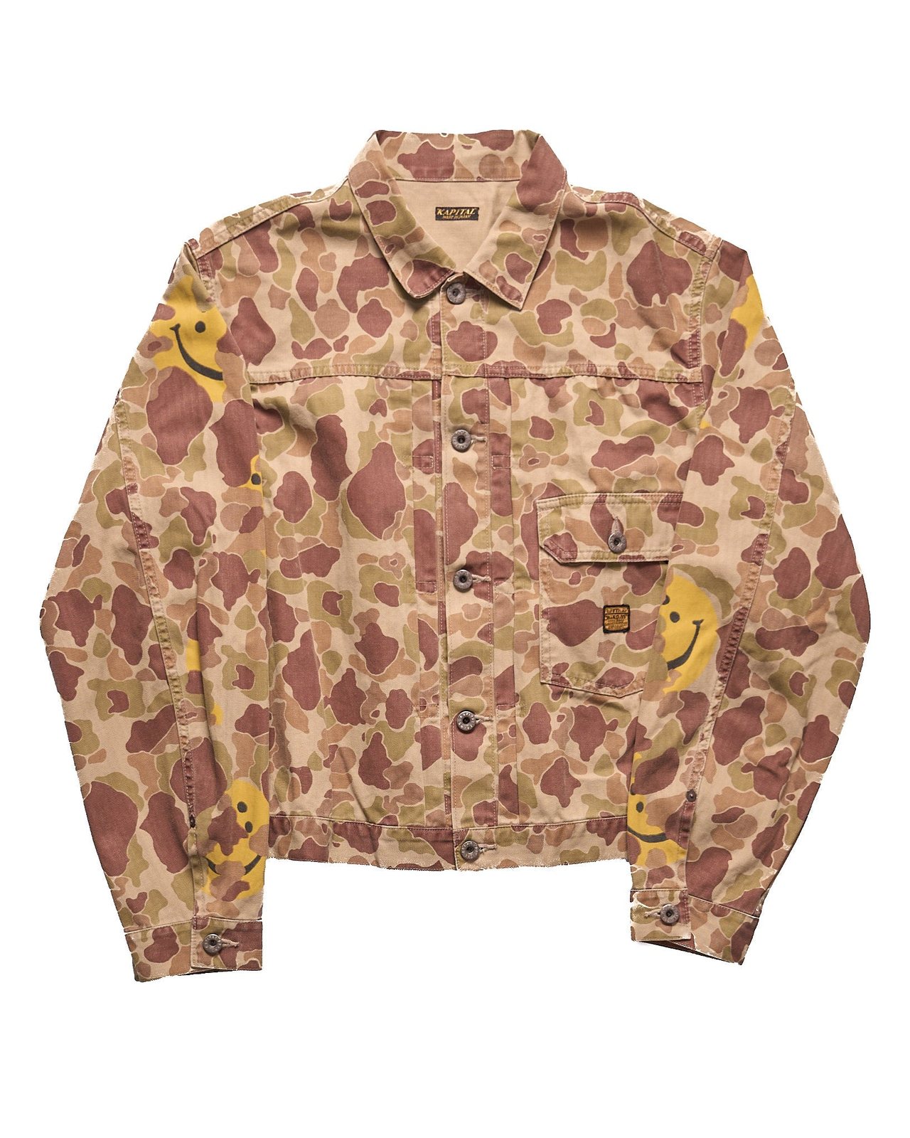 Kapital Camo Smiley Trucker Jacket — photo 3
