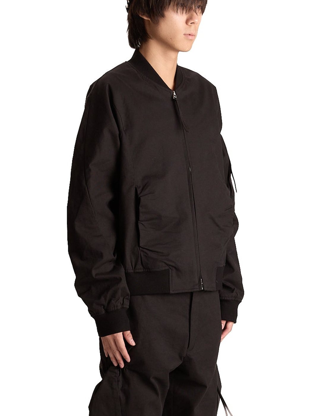 Post Archive Faction Shirring Bomber (Black) — photo 4